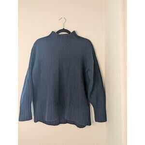 Sweaty Betty London Blue Alpine Wool Crewneck Sweater